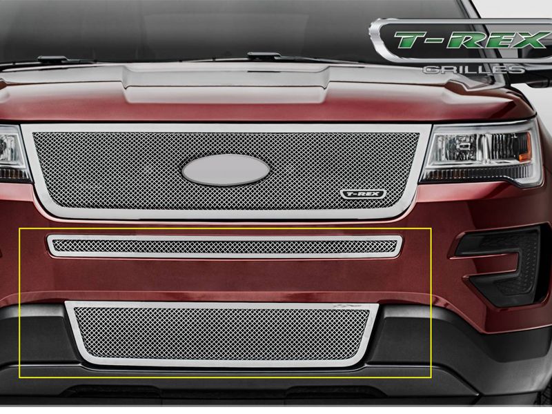  photo 2016-2016 Ford Explorer Upper Class 2 Piece Bumper Grille Overlay Polished Stainless Steel Finish_zpsapk0dvbf.jpg