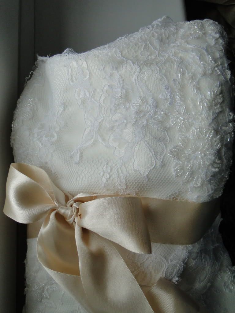 Vintage Retro WEDDING DRESS lace IVORY size 10 12 eBay
