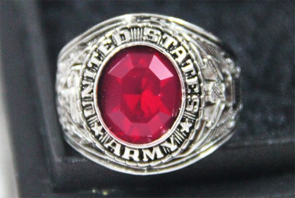 [USA RING SHOP] Nhẫn mỹ hợp kim, màu rhodium (vàng trắng), đá màu Ruby chuẩn. - 5
