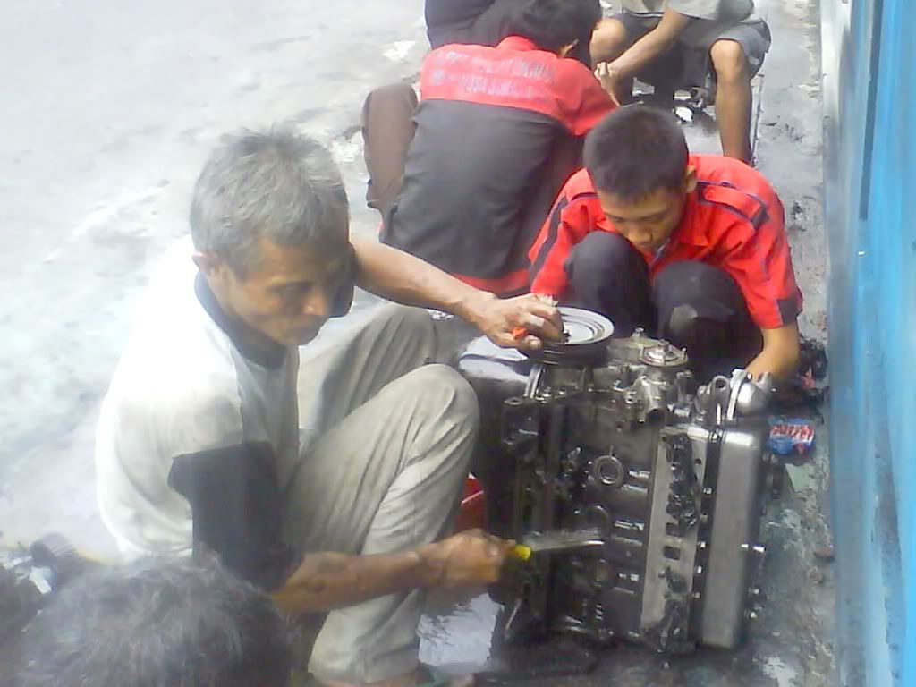 Persiapan Pembuatan Engine Stand Mesin Diesel