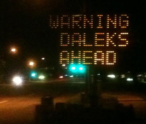 Funny Road Sign Daleks Daleks ahead!