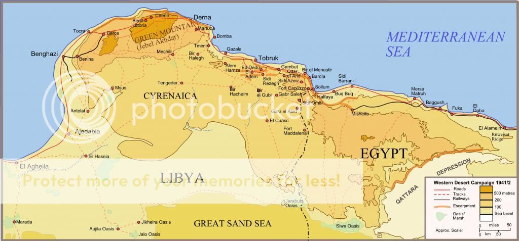 Simple and Huge map of North Africa 1941-42