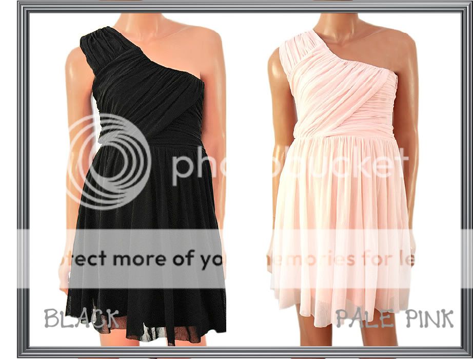 Maternity Clothing  Black Pink One Shoulder Drape Dress ★ Sizes 8 16