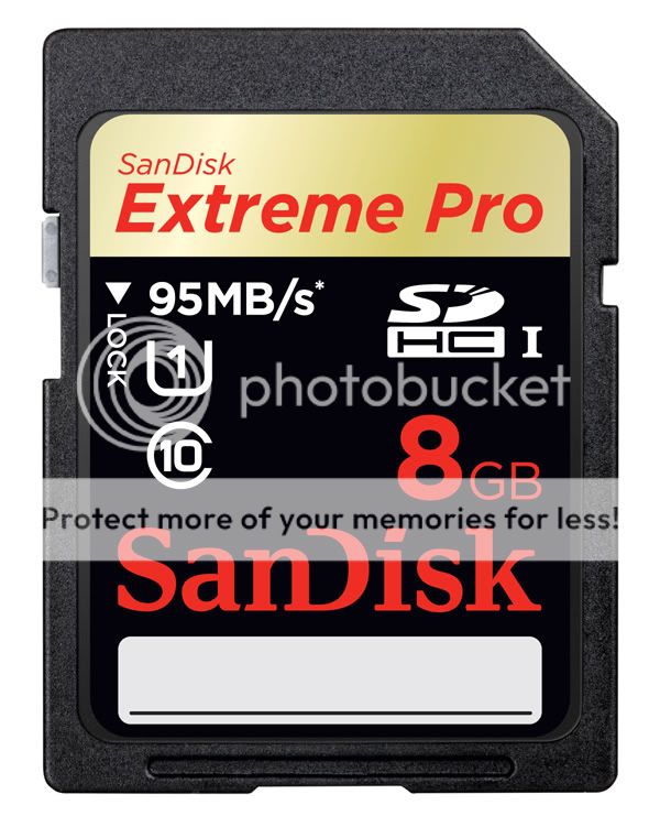 SanDisk 8GB 8 GB Extreme Pro UHS 1 SD Secure Digital Memory Card 95 MB 