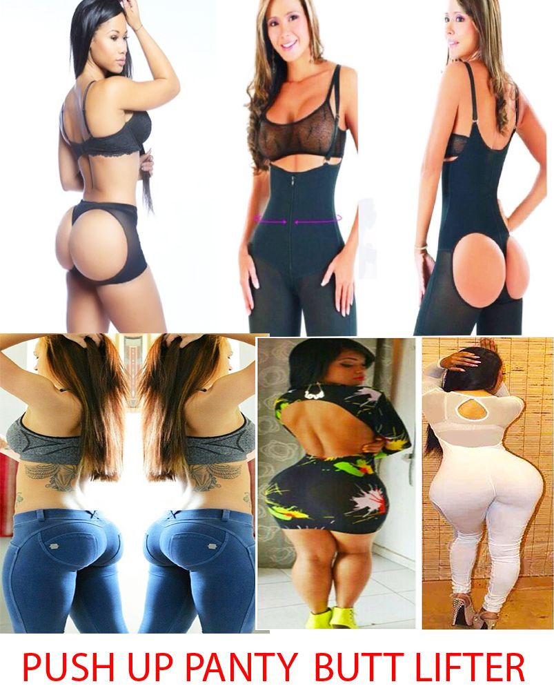 Push Up Panty Butt Booty Lifter Underwear Push Up Spandex Tummy Tuck Tucker Lift Big Ass Twerk Wear Increase Tighten Tight Thin Waist Kim Kardashian Selena Gomez Justin Bieber Beyonce