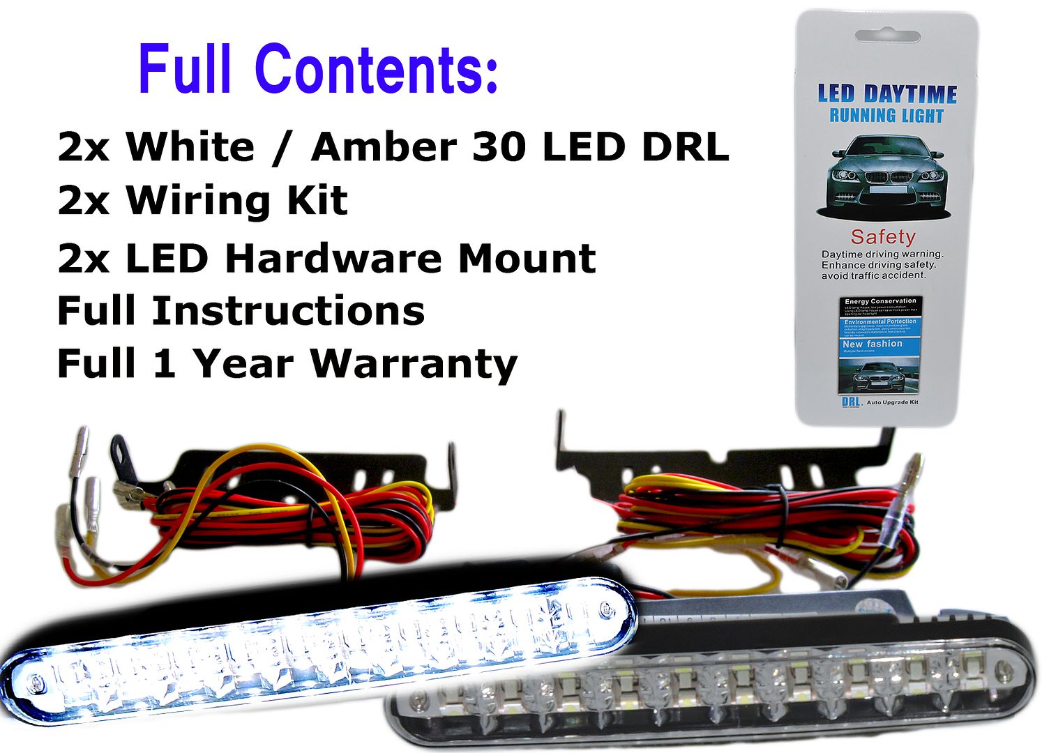 Mitsubishi Mini FOG LED DRL Light + Amber Turn Signal -FREE USA 2-3 SHIPPING-NEW | eBay
