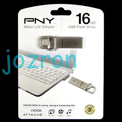 PNY Hook 16GB 16G USB Flash Pen Drive Disk Stick Metal  